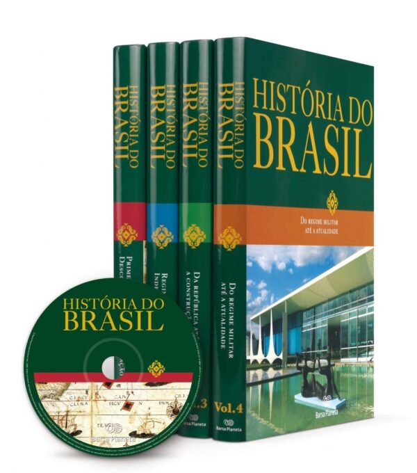 Coleção História Do Brasil Barsa 4 Livros e CD Interativo